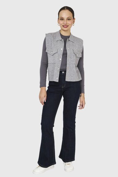 SWEATER GILET GRIS NICOPOLY - 2