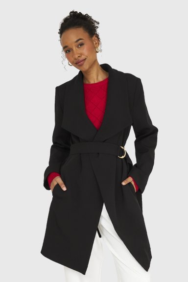 TRENCH LAZO HEBILLA NEGRO NICOPOLY - 5