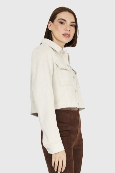 CHAQUETA CORTA TIPO GAMUZA BLANCO INVIERNO INVIERNO NICOPOLY - 3