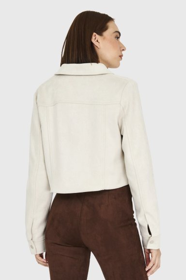 CHAQUETA CORTA TIPO GAMUZA BLANCO INVIERNO INVIERNO NICOPOLY - 4