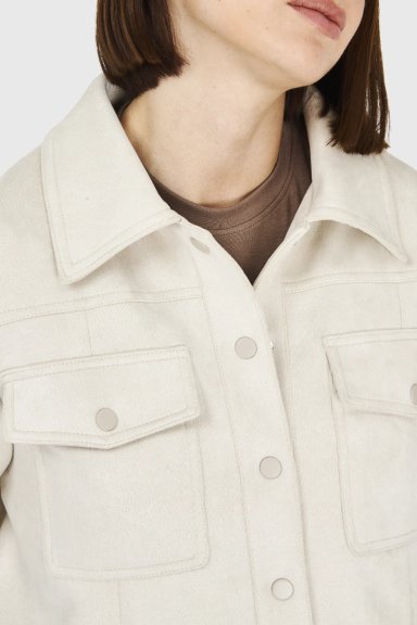 CHAQUETA CORTA TIPO GAMUZA BLANCO INVIERNO INVIERNO NICOPOLY - 6