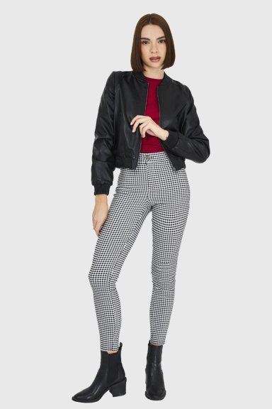 BOMBER ECOCUERO NEGRO NICOPOLY - 2