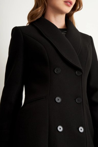 ABRIGO SOLAPA REDONDA NEGRO NICOPOLY - 6