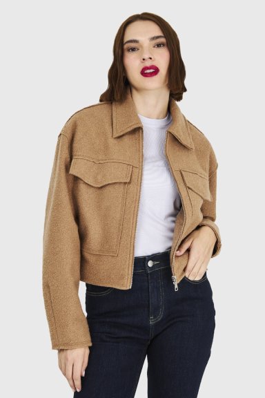 CHAQUETA BOUCLE  MOCA NICOPOLY - 1