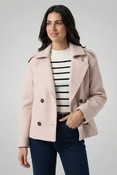 ABRIGO CORTO BEIGE NICOPOLY - 1