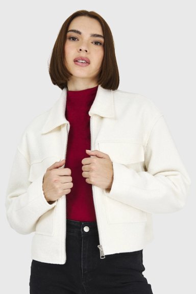 CHAQUETA BOUCLE  BLANCO INVIERNO INVIERNO NICOPOLY - 1