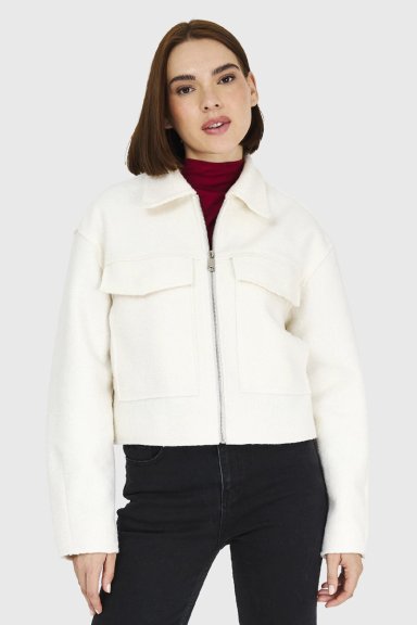 CHAQUETA BOUCLE  BLANCO INVIERNO INVIERNO NICOPOLY - 5