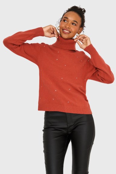 SWEATER CUELLO BEATLE STRASS OXIDO NICOPOLY - 1