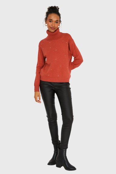 SWEATER CUELLO BEATLE STRASS OXIDO NICOPOLY - 2