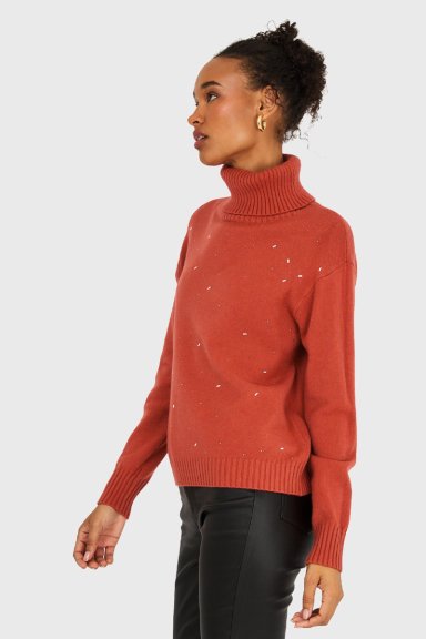 SWEATER CUELLO BEATLE STRASS OXIDO NICOPOLY - 3