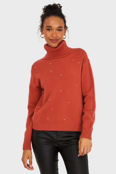 SWEATER CUELLO BEATLE STRASS OXIDO NICOPOLY - 5