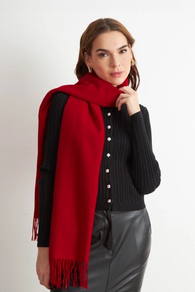 BUFANDA GRUESA ROJO NICOPOLY - 1