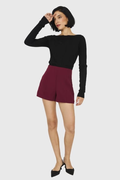 SWEATER ACANALADO CUELLO BOTE NEGRO NICOPOLY - 2
