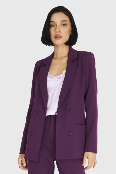 BLAZER BASICO DE TOPE MORADO NICOPOLY - 5