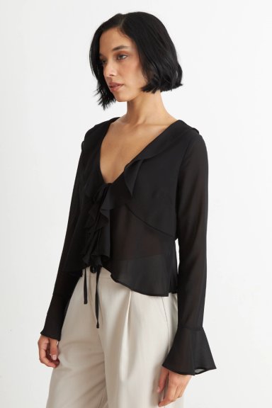 BLUSA VUELOS MANGA LARGA NEGRO NICOPOLY - 3