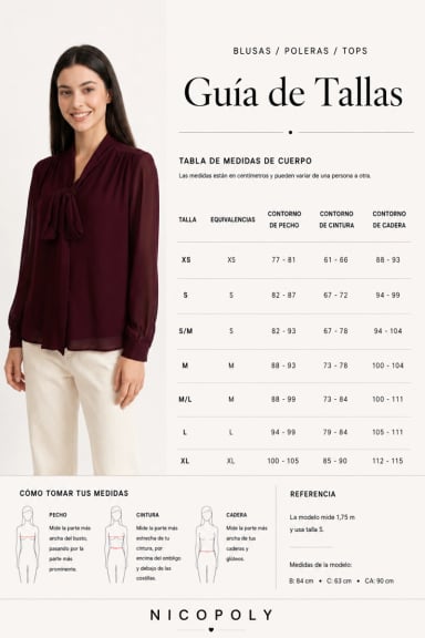 POLERA ENCAJE MANGA LARGA NEGRO NICOPOLY - 7