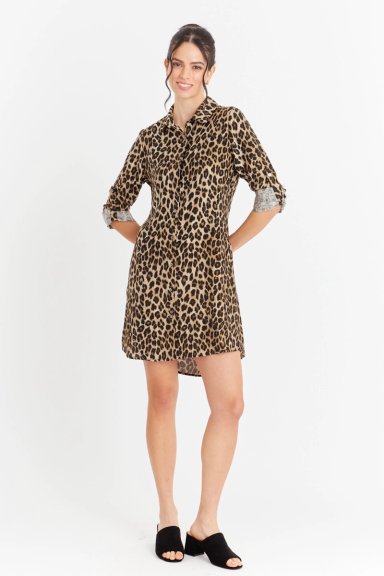 VESTIDO TIPO CAMISERO ANIMAL PRINT NICOPOLY - 2