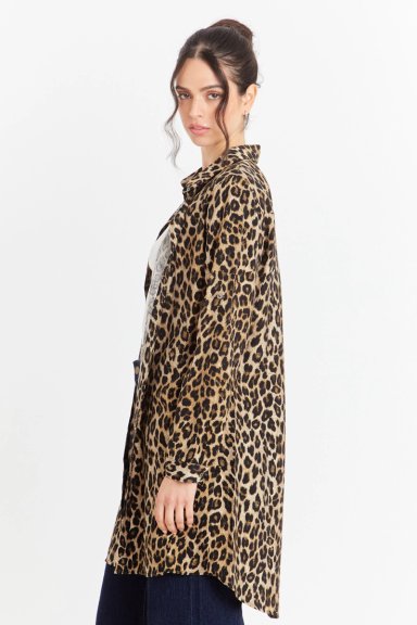 VESTIDO TIPO CAMISERO ANIMAL PRINT NICOPOLY - 3