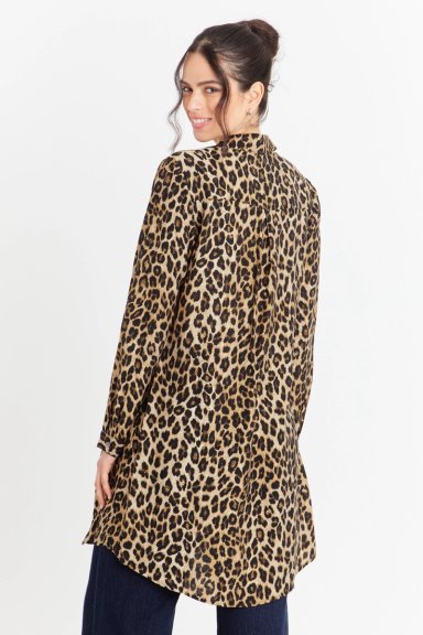 VESTIDO TIPO CAMISERO ANIMAL PRINT NICOPOLY - 4
