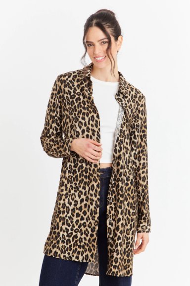 VESTIDO TIPO CAMISERO ANIMAL PRINT NICOPOLY - 5