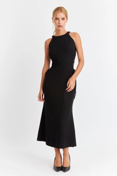 VESTIDO AJUSTADO CUT OUT NEGRO NICOPOLY - 2