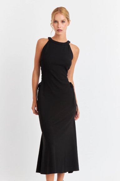 VESTIDO AJUSTADO CUT OUT NEGRO NICOPOLY - 5
