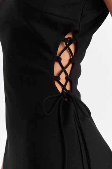 VESTIDO AJUSTADO CUT OUT NEGRO NICOPOLY - 6