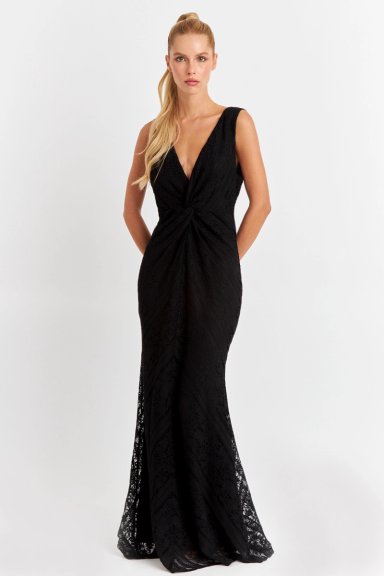 VESTIDO ENCAJE SIRENA NEGRO NICOPOLY - 1