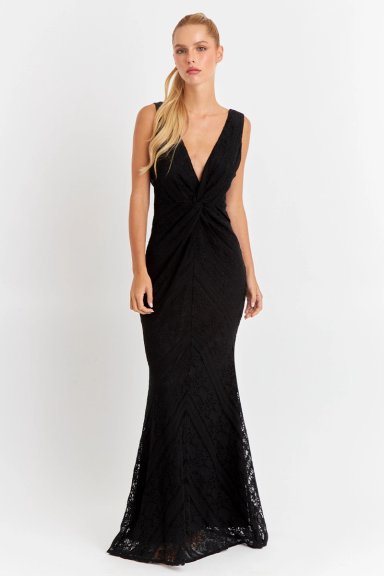 VESTIDO ENCAJE SIRENA NEGRO NICOPOLY - 2