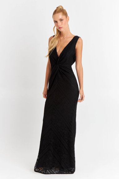 VESTIDO ENCAJE SIRENA NEGRO NICOPOLY - 5