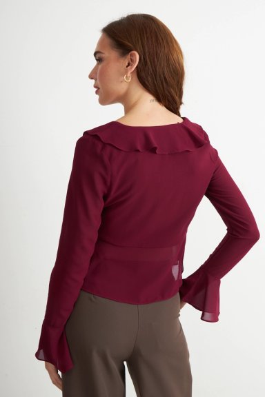 BLUSA VUELOS MANGA LARGA BURDEO NICOPOLY - 4