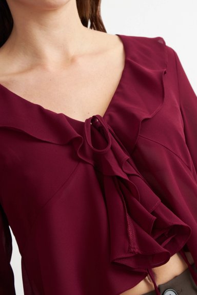 BLUSA VUELOS MANGA LARGA BURDEO NICOPOLY - 6