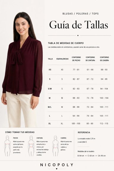 BLUSA VUELOS MANGA LARGA BURDEO NICOPOLY - 7