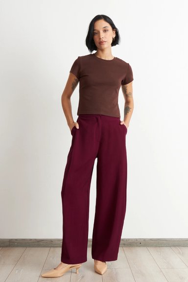 PANTALON ESTILO JAPONE S PIERNA ANCHA BURDEO NICOPOLY - 2