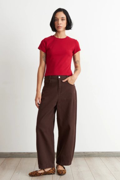JEANS CORTE BARREL CAFE  NICOPOLY - 2