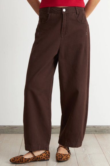 JEANS CORTE BARREL CAFE  NICOPOLY - 5