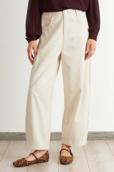 JEANS CORTE BARREL BLANCO NICOPOLY - 1