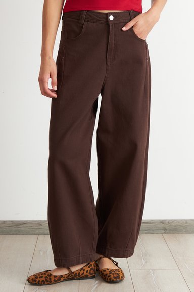 JEANS CORTE BARREL CAFE  NICOPOLY - 1