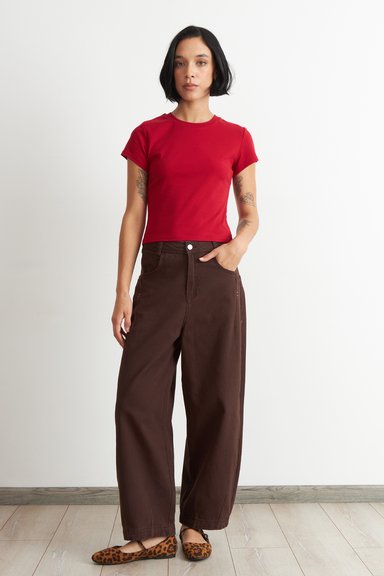 JEANS CORTE BARREL CAFE  NICOPOLY - 2