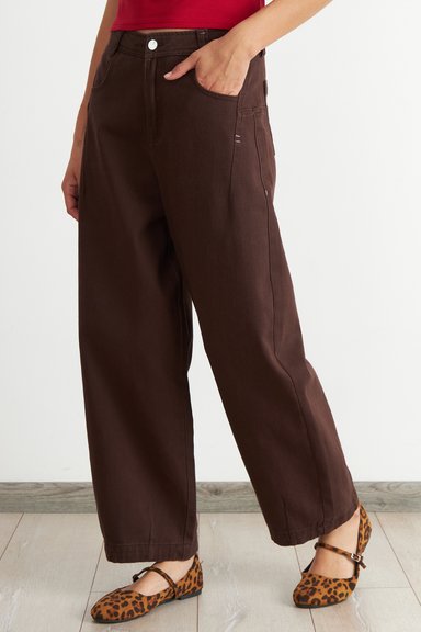 JEANS CORTE BARREL CAFE  NICOPOLY - 3