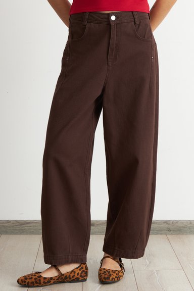 JEANS CORTE BARREL CAFE  NICOPOLY - 5