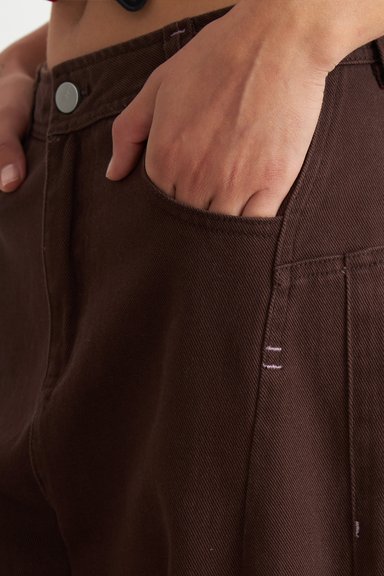 JEANS CORTE BARREL CAFE  NICOPOLY - 6