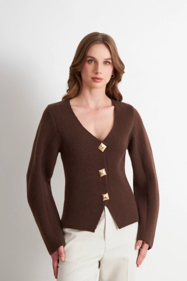 CARDIGAN MANGA GLOBO CAFE  NICOPOLY - 1