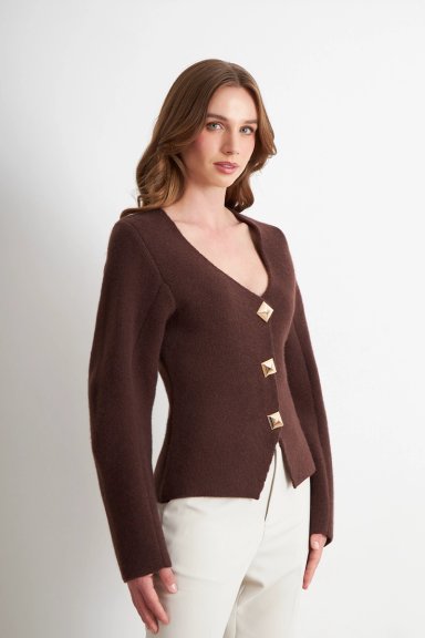 CARDIGAN MANGA GLOBO CAFE  NICOPOLY - 3
