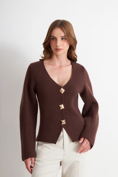 CARDIGAN MANGA GLOBO CAFE  NICOPOLY - 5