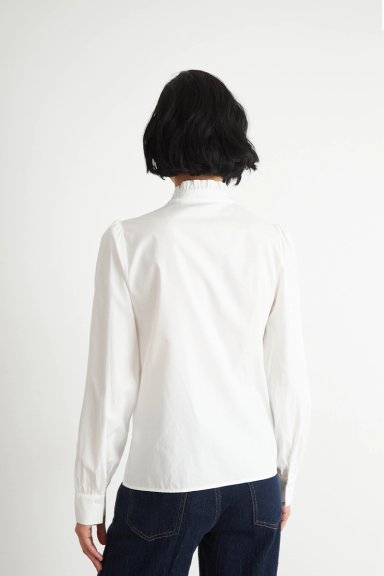 BLUSA CUELLO MAO MANGA GLOBO BLANCO NICOPOLY - 4