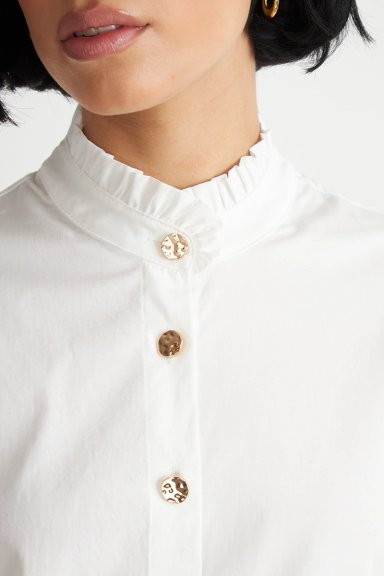 BLUSA CUELLO MAO MANGA GLOBO BLANCO NICOPOLY - 6
