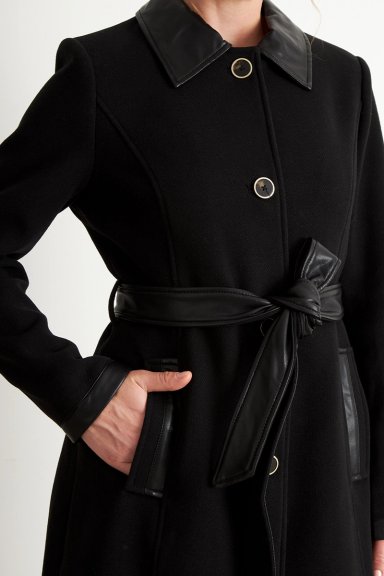 ABRIGO CUELLO CAMISERO NEGRO NICOPOLY - 6