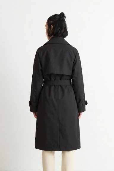 TRENCH CLASICO DOBLE BOTONADURA NEGRO NICOPOLY - 4