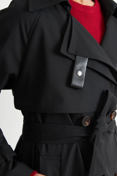 TRENCH CLASICO DOBLE BOTONADURA NEGRO NICOPOLY - 6
